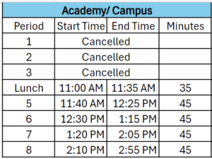 CA Late Start Bell Times